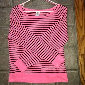 PINK | Long Sleeve Shirt | Pink/Black | Small